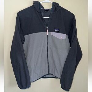Patagonia Youth XL Fleece Hoodie Sweatshirt Gray
